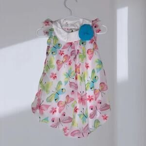 Cuddle Bear Butterfly Bubble Romper Dress – Multicolor (24 Months)
